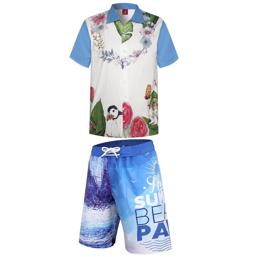 WMC MENS BEACH SHIRTS AND SHORTS