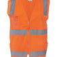 HI VIS (D+N) ZIP SAFETY VEST 6DNSZ