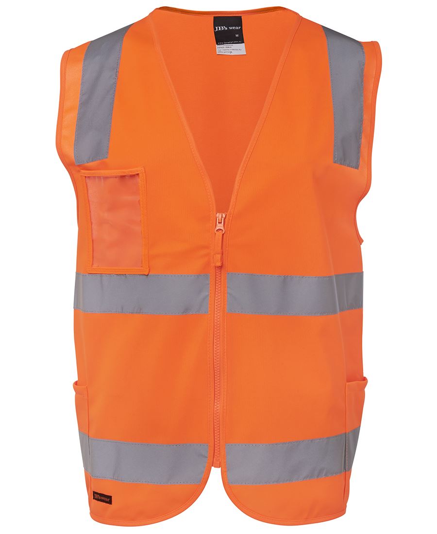 HI VIS (D+N) ZIP SAFETY VEST 6DNSZ