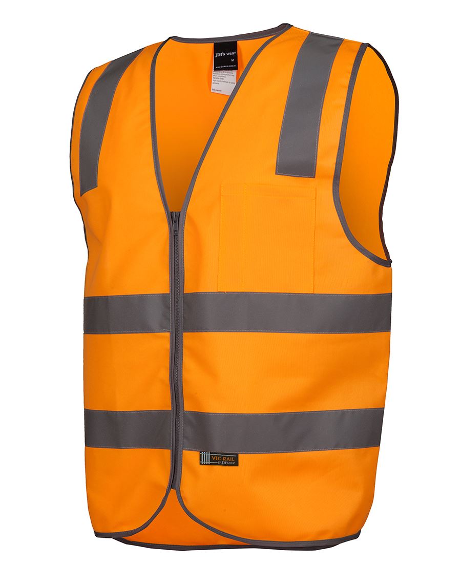 VIC RAIL (D+N) ZIP SAFETY VEST 6DVSV