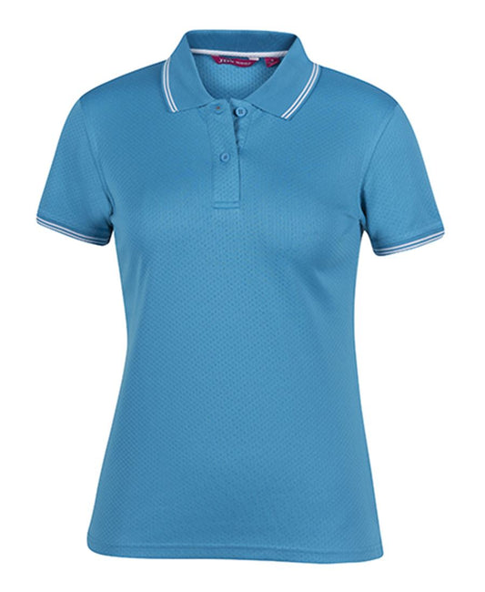 LADIES JACQUARD CONTRAST POLO 7JCP1 Fabric with style.