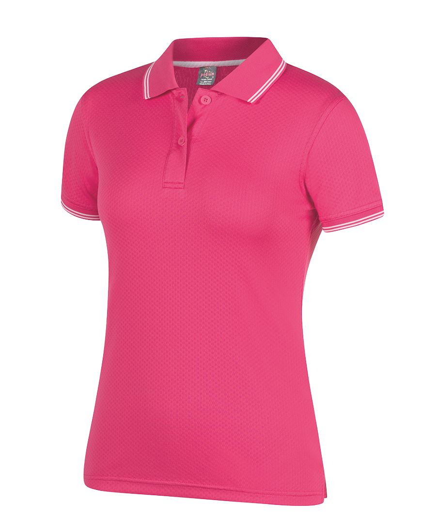 LADIES JACQUARD CONTRAST POLO 7JCP1 Fabric with style.